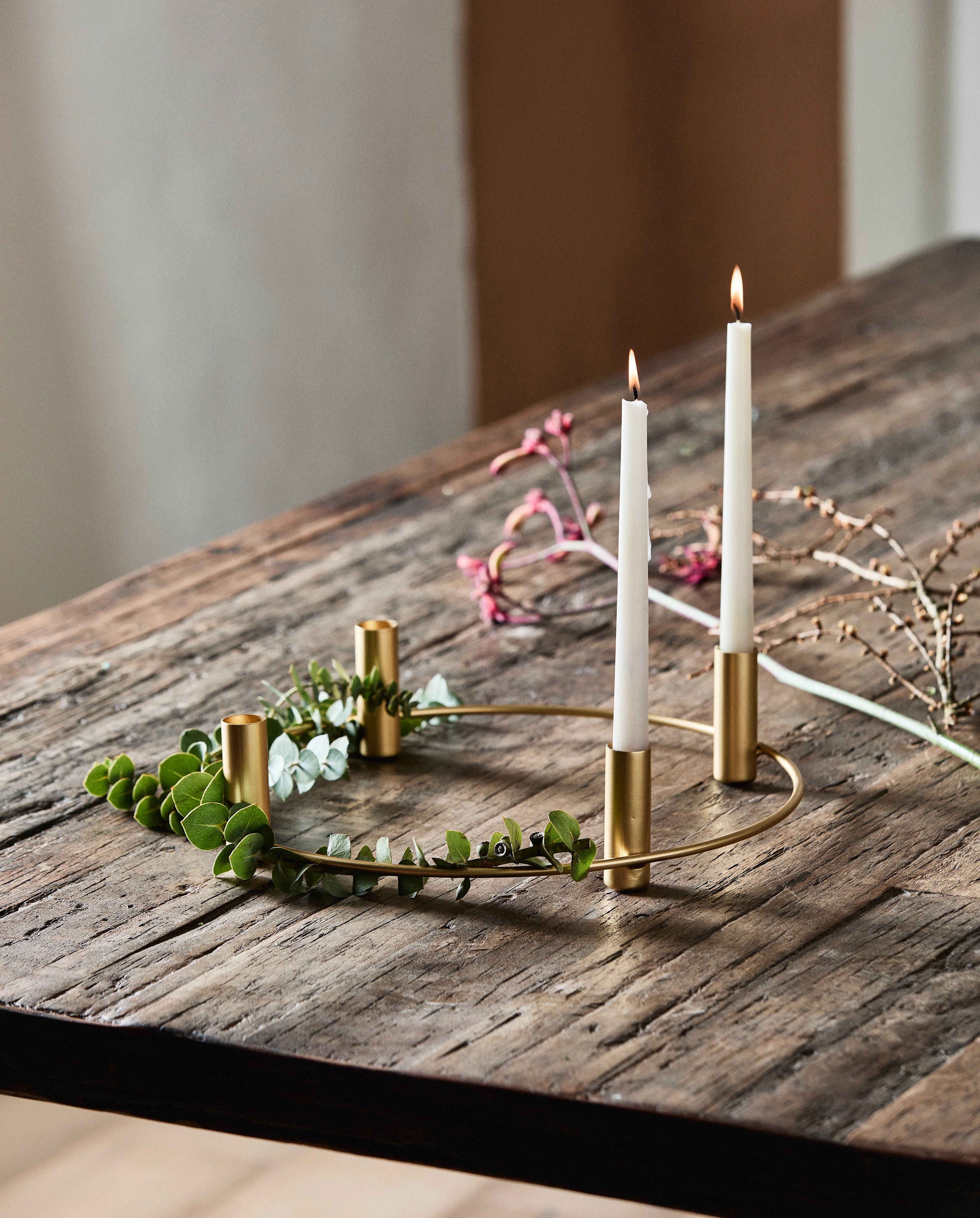 Irona Candle Holder, F/4 Candles, Brass Finish, Nordal, ljus & ljuslyktor