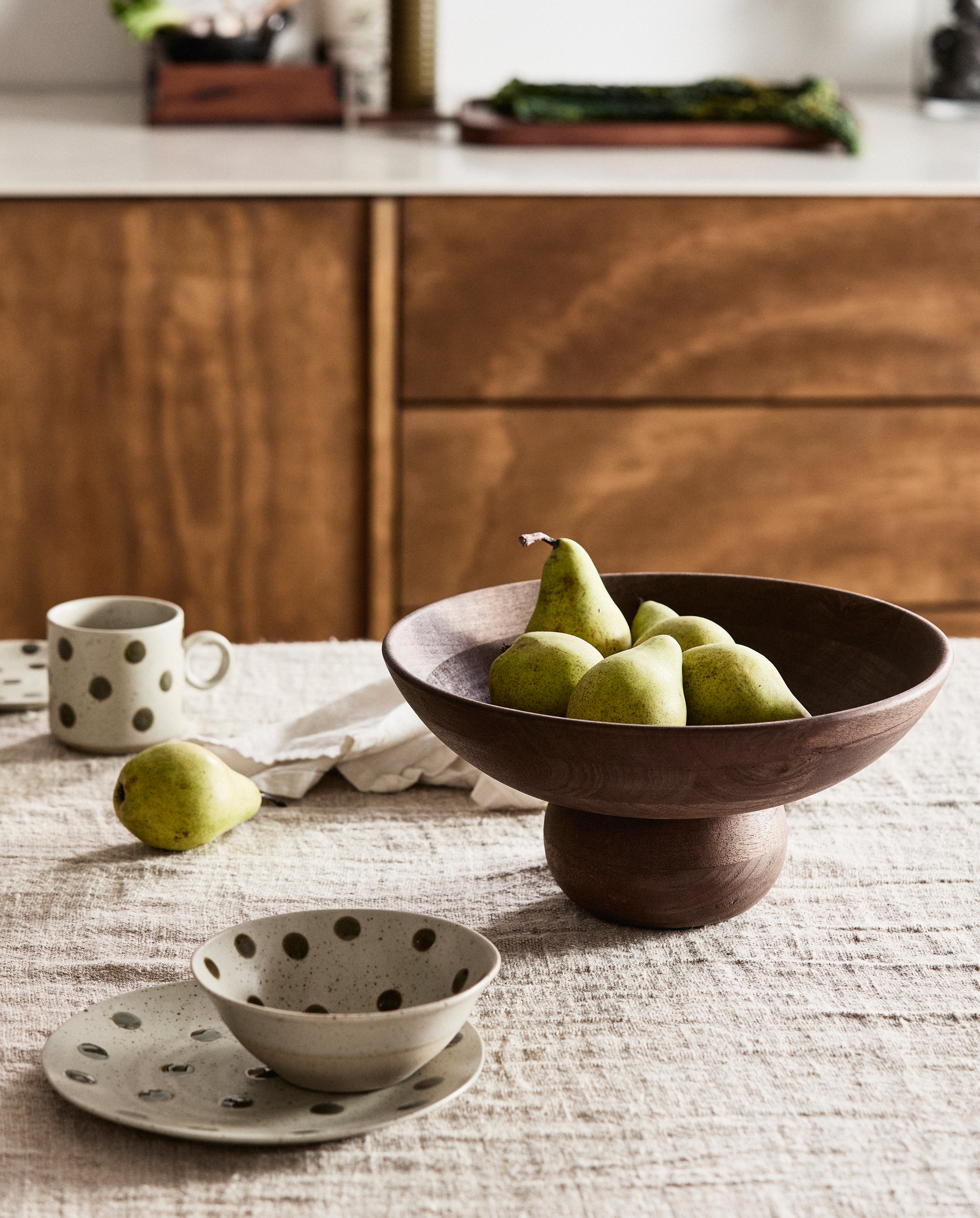 Grainy Dot Cup W. Handle, Sand/green, Nordal, koppar och muggar