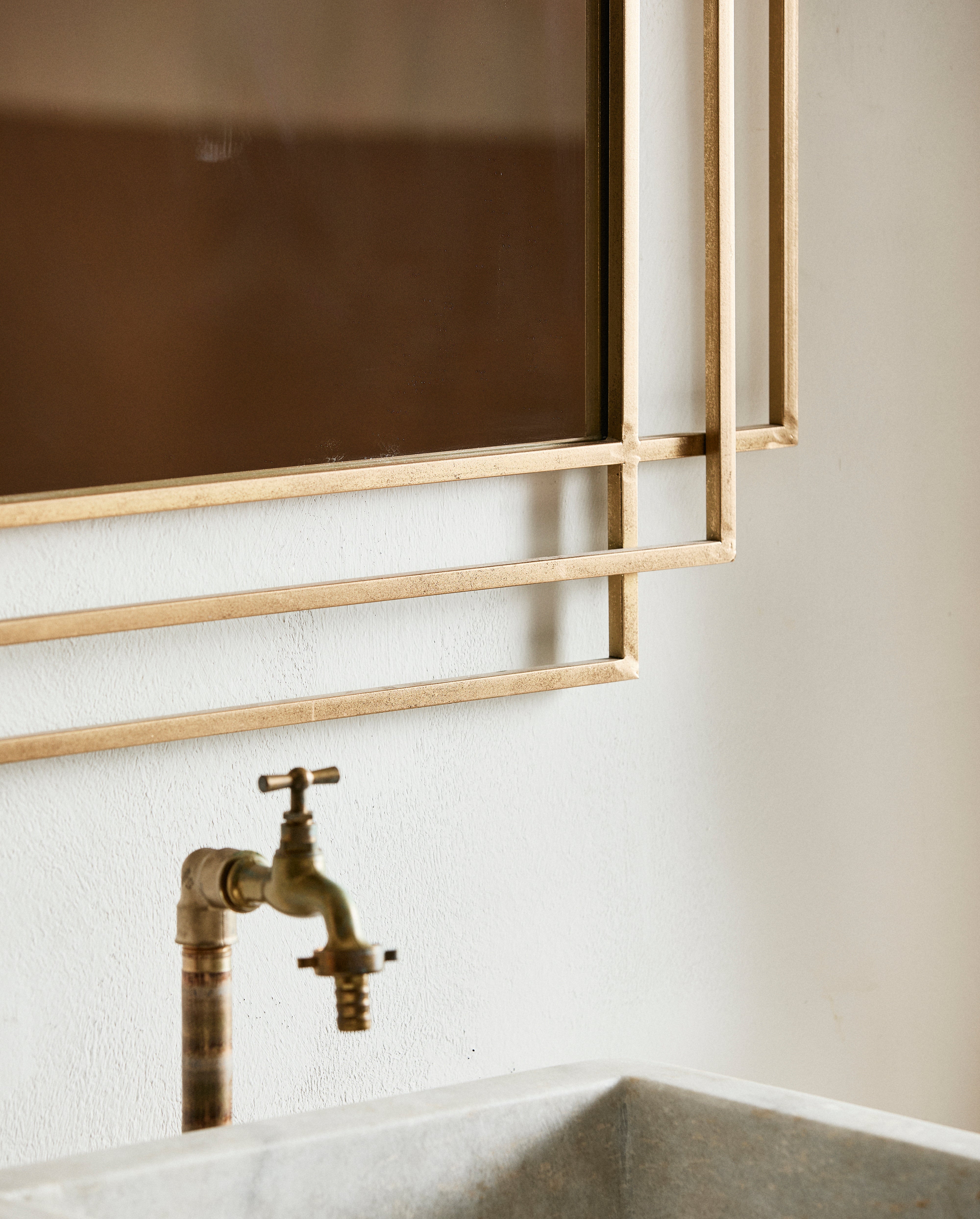 Square Mirror - Brass Finish, Nordal, speglar