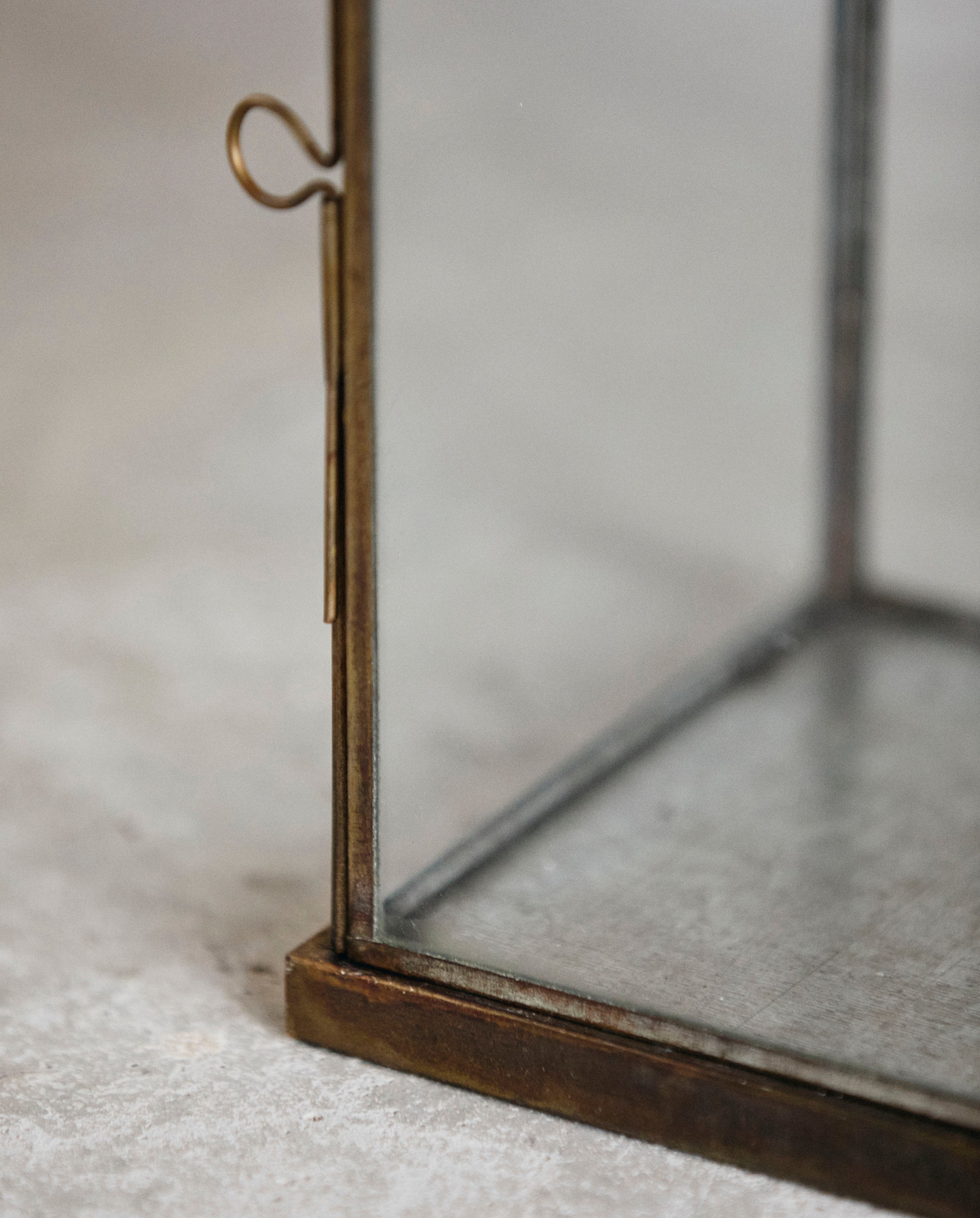 Antique Lantern, Square W/top, S - Golden Finish, Nordal, ljus & ljuslyktor