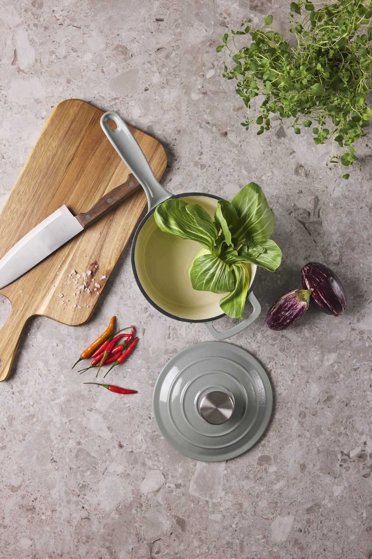 Snygg Gryta med Lock i Gjutjärn från Jernverket – Gul, House of Regalo, kök-och-heminredning