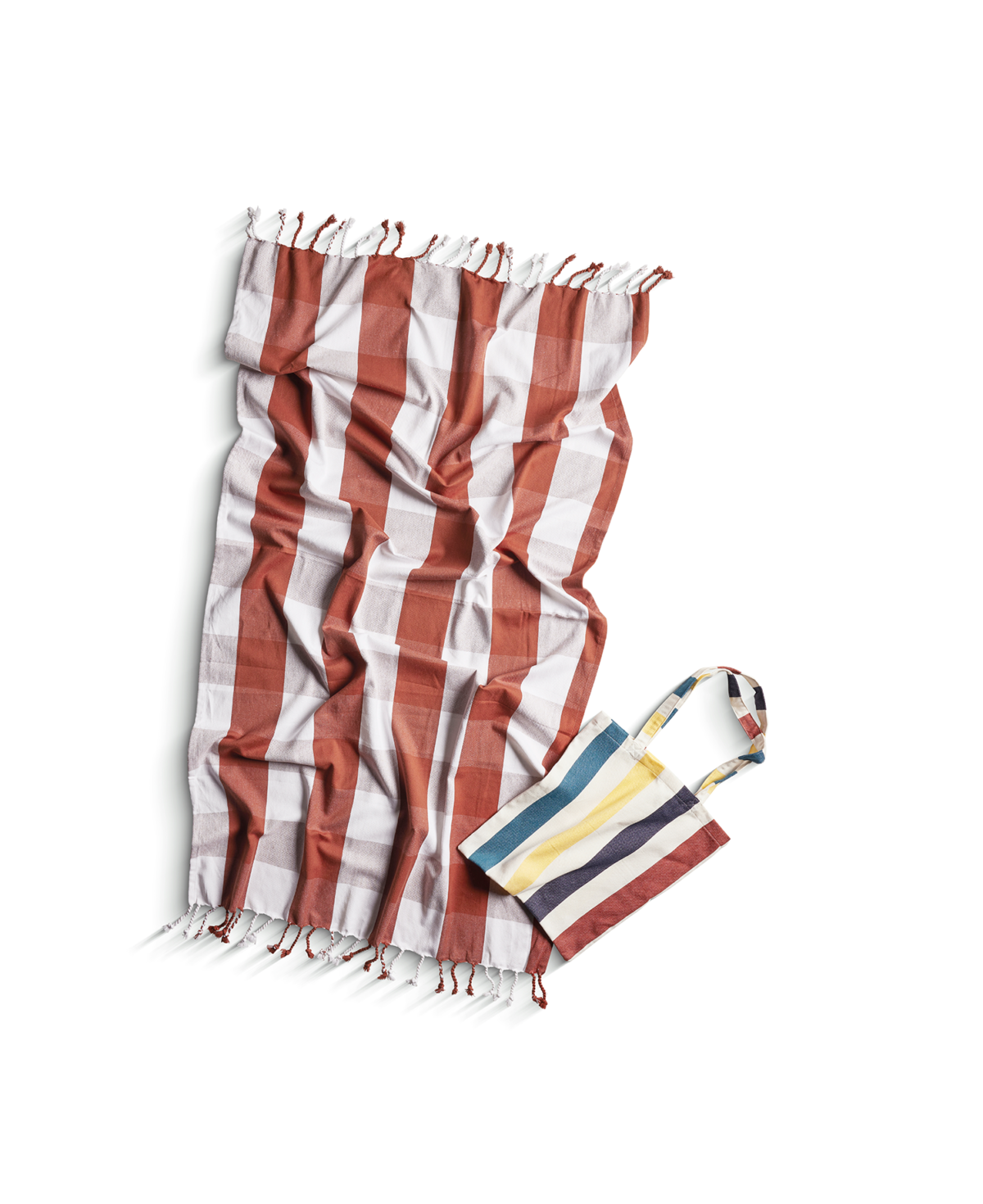 Hamamhandduk i Återvunnen Material – Röd Ruta Inklusive Totebag, House of Regalo, active-lifestyle