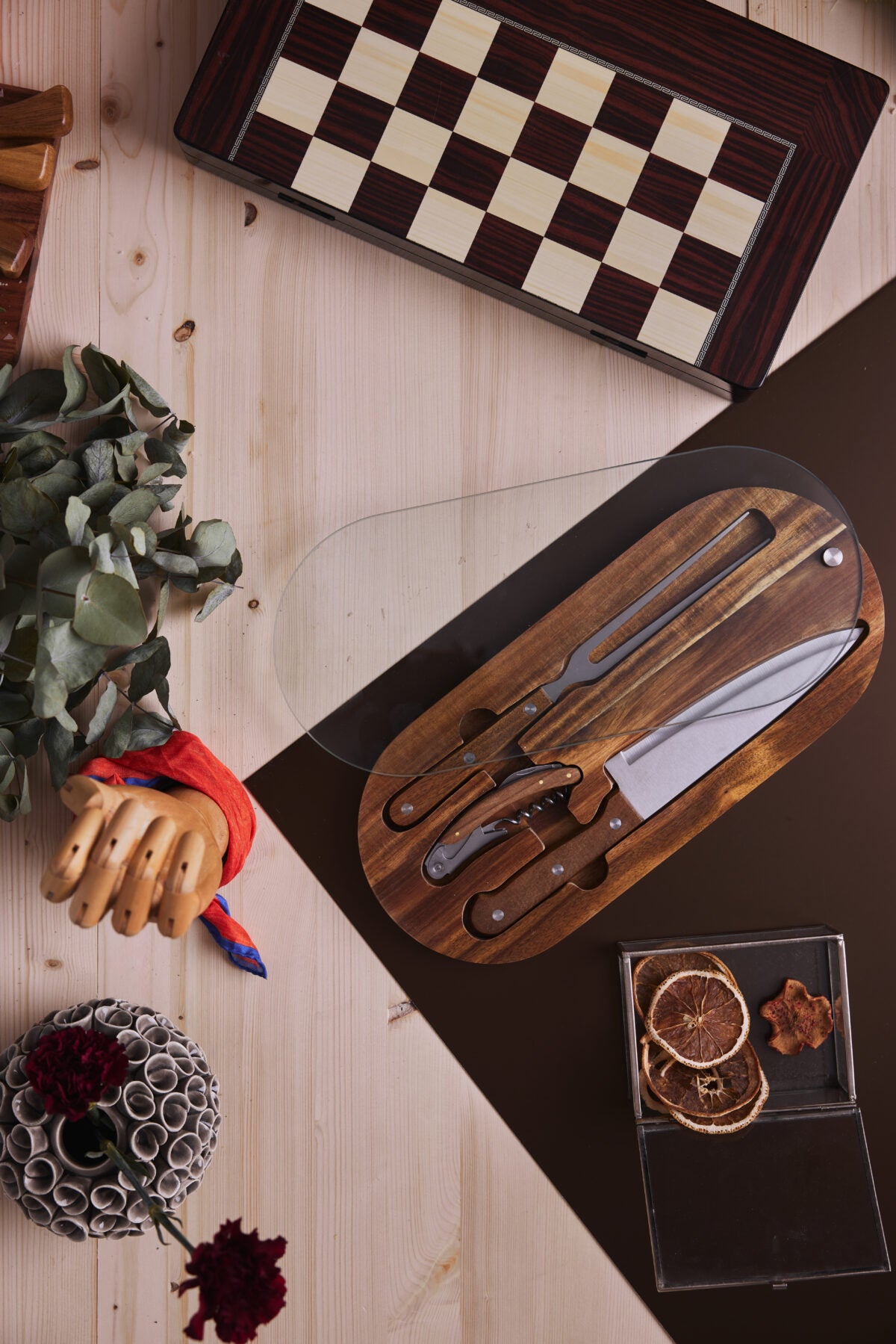 Trancherset med Vinöppnare, House of Regalo, kök-och-heminredning