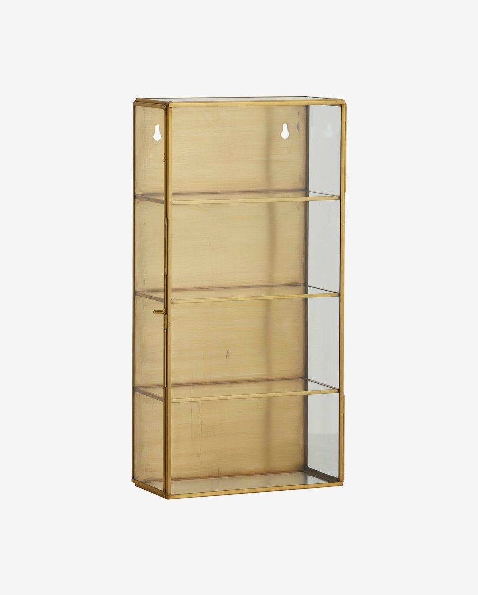 Ada Wall Cabinet, S, 3 Shelves, Golden Finish, Nordal, vägghyllor & väggskåp