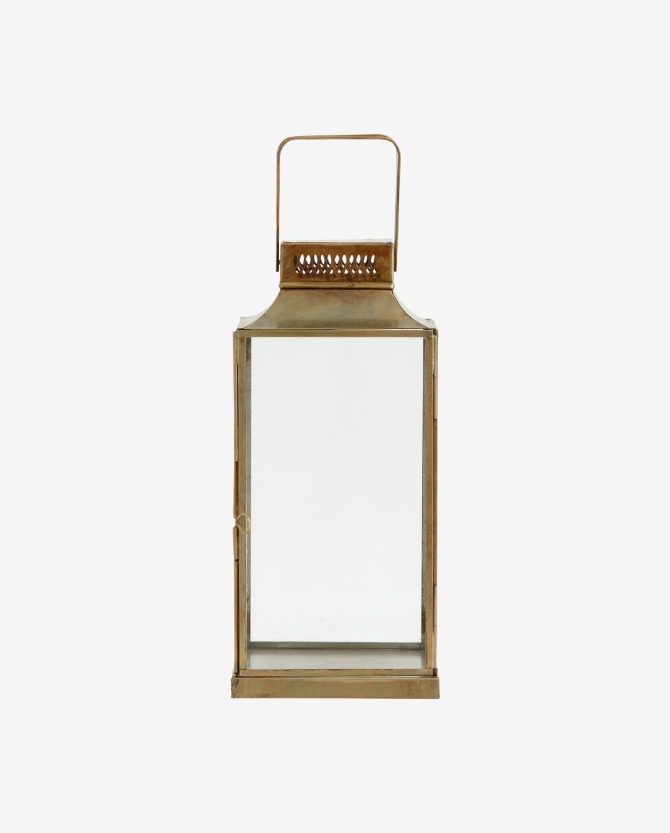 Antique Lantern, Square W/top, S - Golden Finish, Nordal, ljus & ljuslyktor