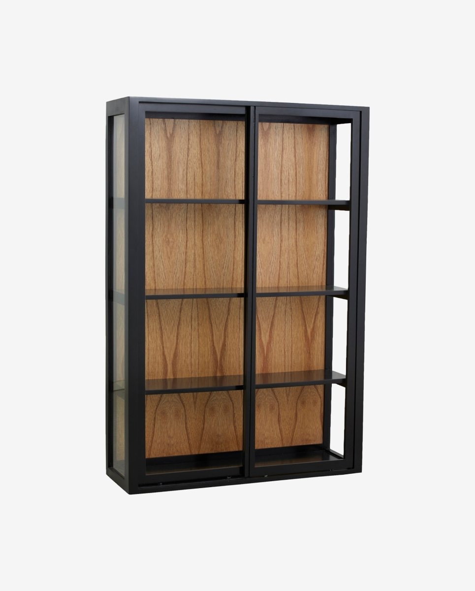 Bei Wall Cabinet, Sliding Doors, Black, Nordal, vägghyllor & väggskåp