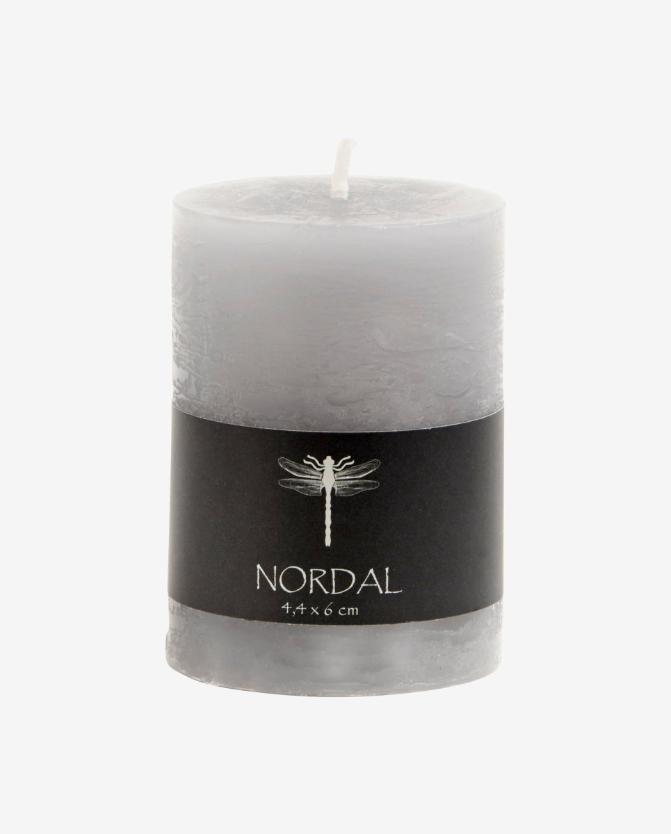 Candle, S - Grey, Nordal, ljus & ljuslyktor