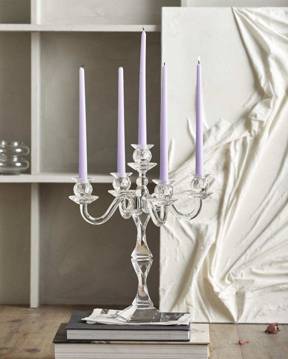 Candle, Tall - Light Purple, Nordal, ljus & ljuslyktor