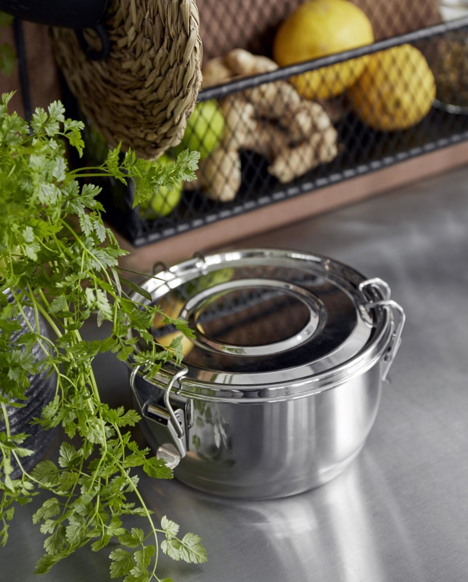 Cani Lunch Box, Round, Stainless Steel, Nordal, förvaring