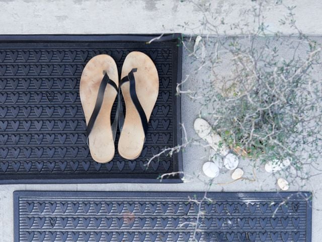 Doormat Black Heart 60x90cm, Dixie, utomhus inredning