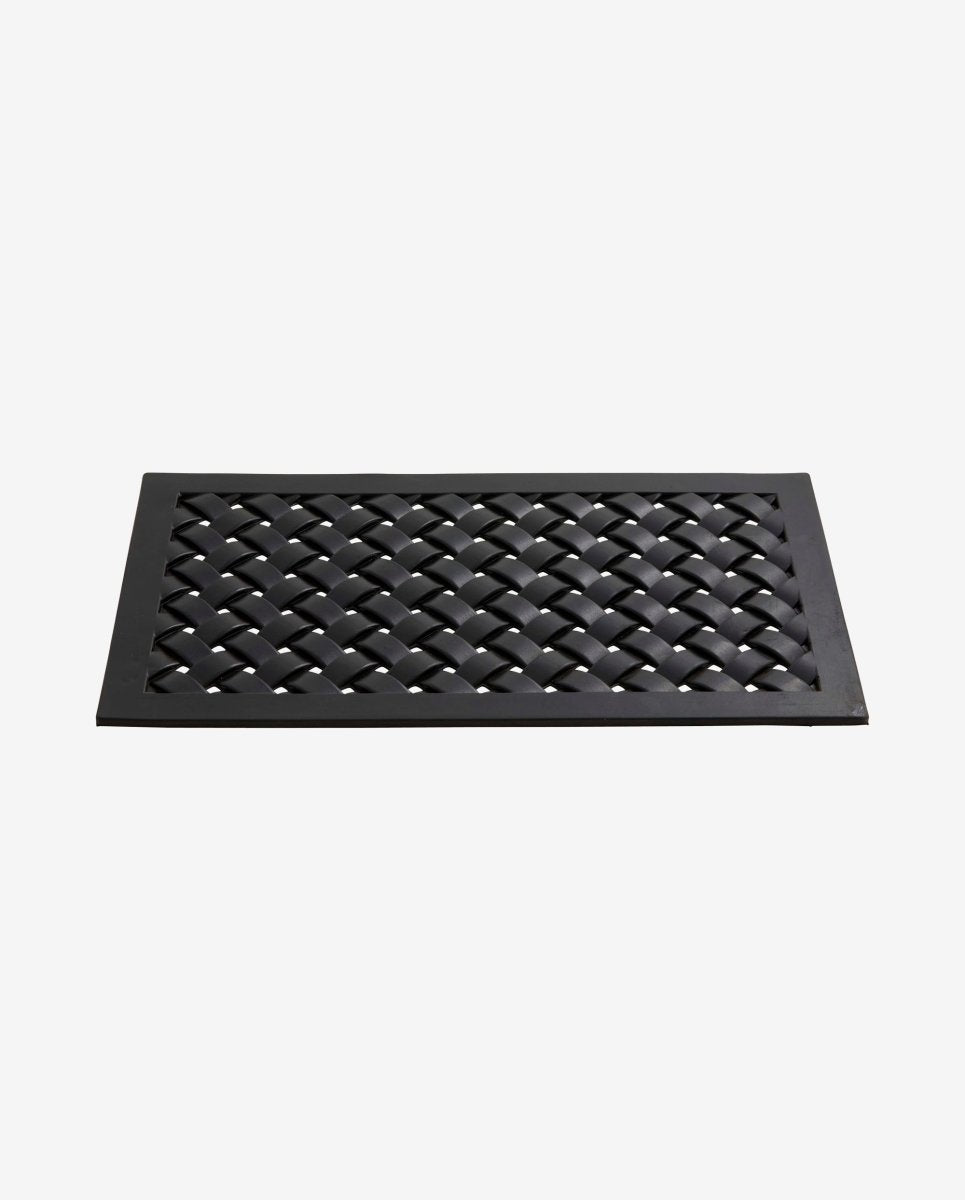 Doormat, Weaving, Square, Black Rubber, Nordal, mattor