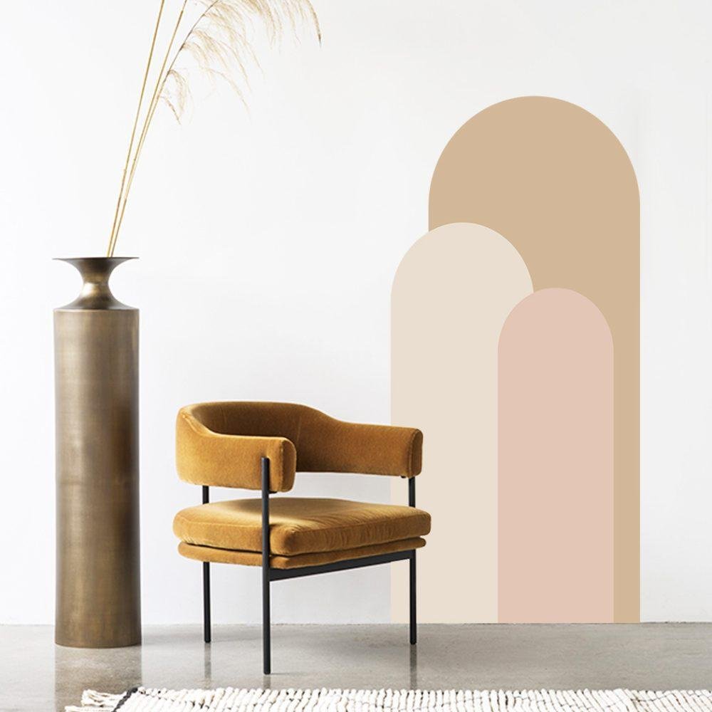 Modern Väggdekal i Enkel Stil med Bågmotiv för Vardagsrummet Jga001, Flora Grossist, väggdekoration