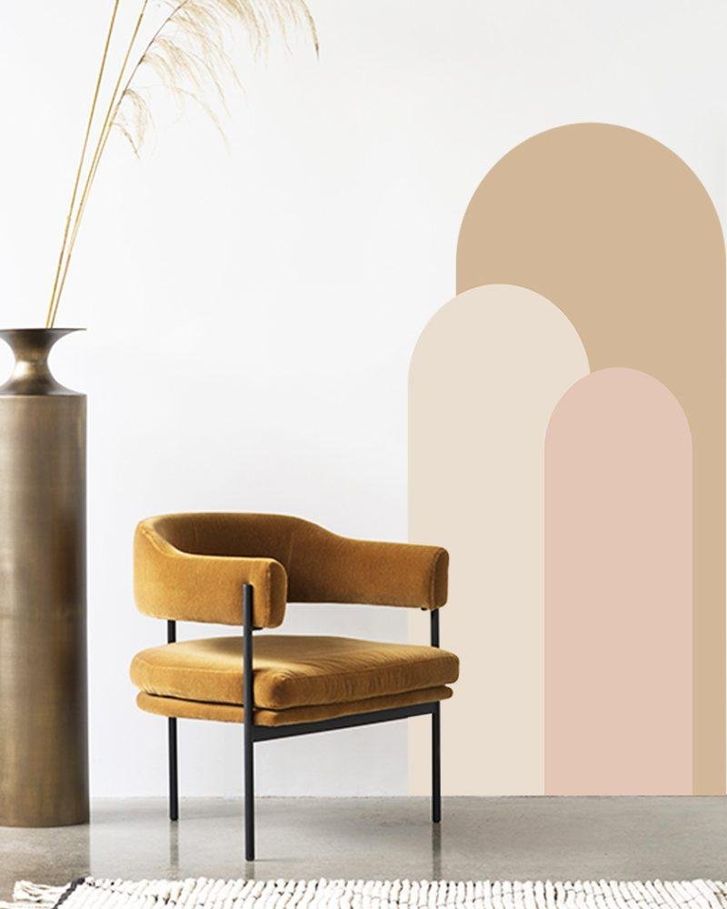 Modern Väggdekal i Enkel Stil med Bågmotiv för Vardagsrummet Jga001, Flora Grossist, väggdekoration