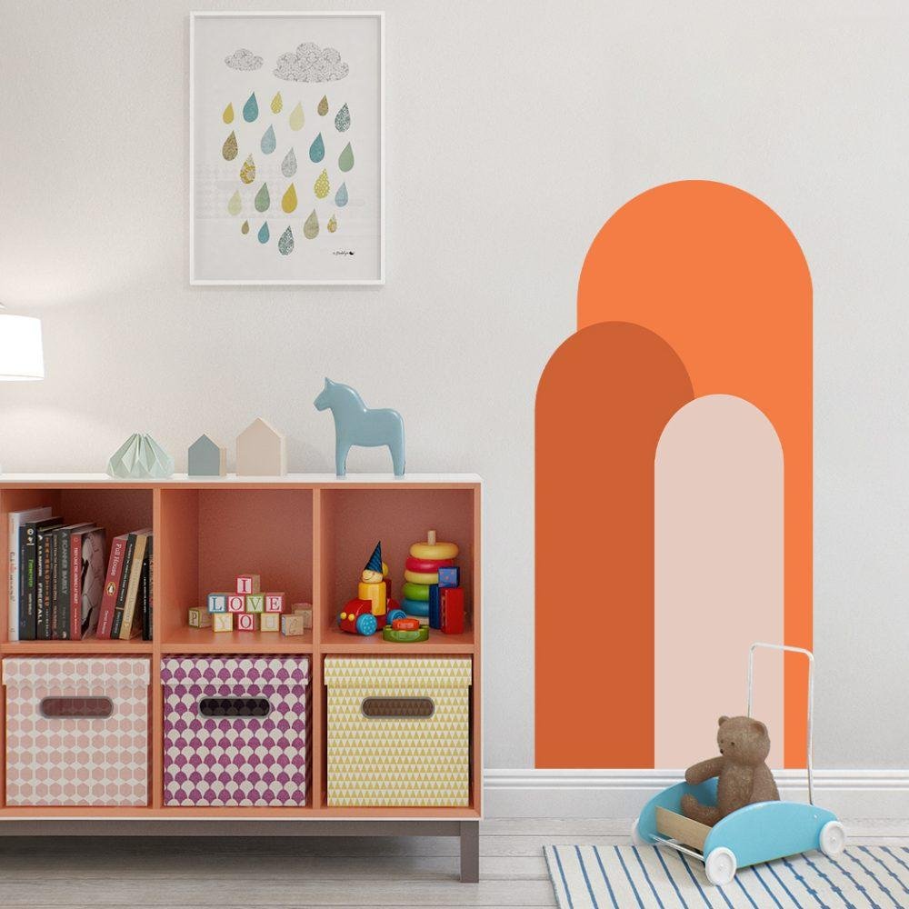 Modern Väggdekal i Enkel Stil med Bågmotiv för Vardagsrummet Jga002, Flora Grossist, väggdekoration