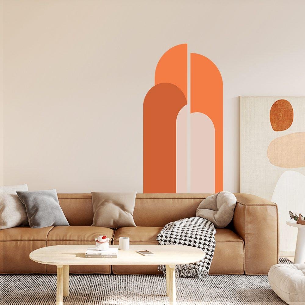 Modern Väggdekal i Enkel Stil med Bågmotiv för Vardagsrummet Jga002, Flora Grossist, väggdekoration