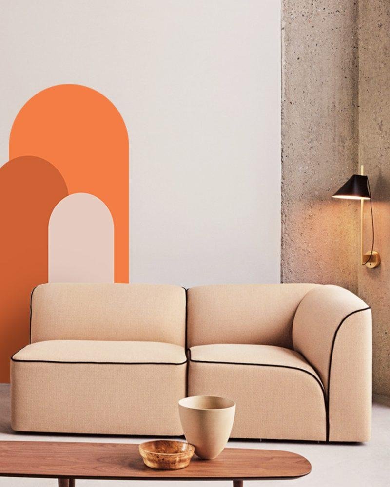 Modern Väggdekal i Enkel Stil med Bågmotiv för Vardagsrummet Jga002, Flora Grossist, väggdekoration