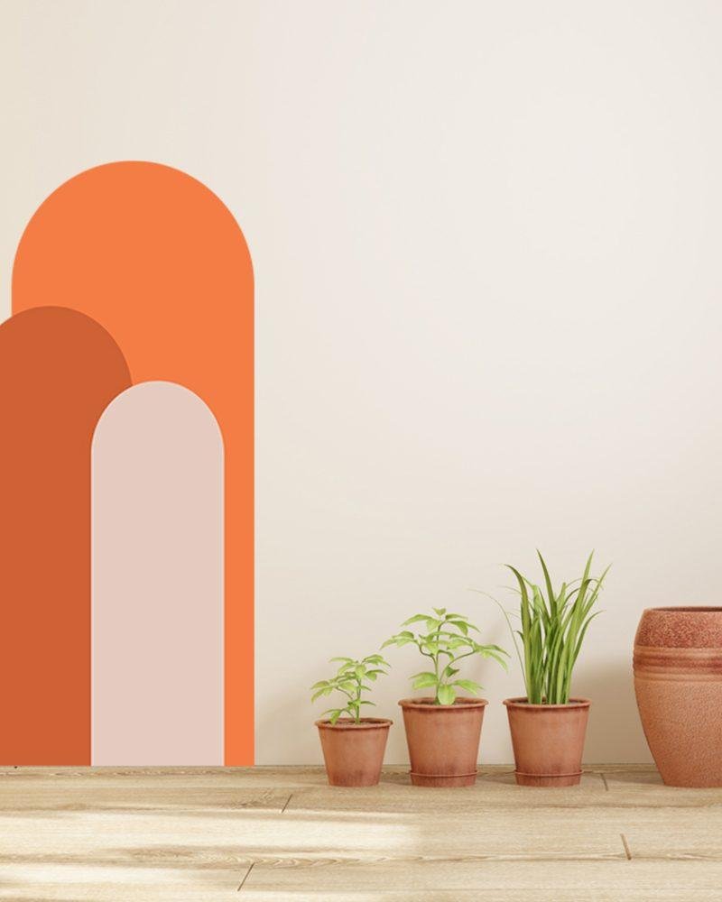 Modern Väggdekal i Enkel Stil med Bågmotiv för Vardagsrummet Jga002, Flora Grossist, väggdekoration