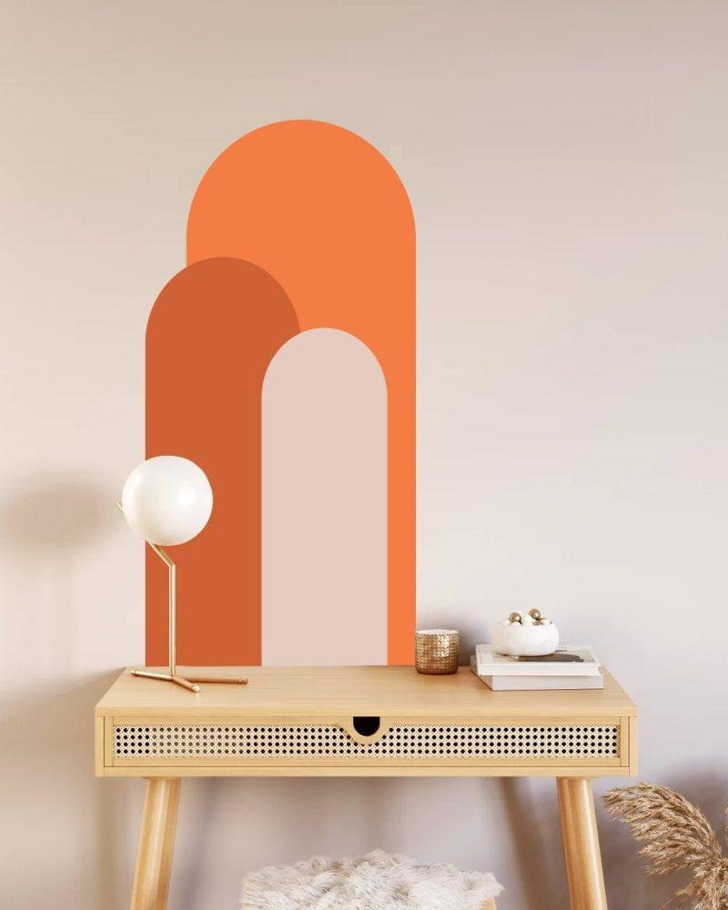 Modern Väggdekal i Enkel Stil med Bågmotiv för Vardagsrummet Jga002, Flora Grossist, väggdekoration