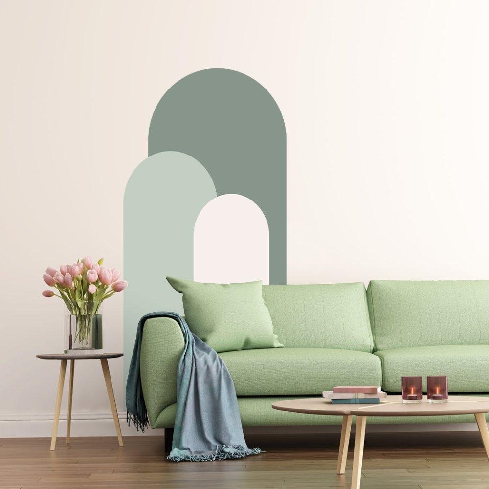 Modern Väggdekal i Enkel Stil med Bågmotiv för Vardagsrummet Jga003, Flora Grossist, väggdekoration