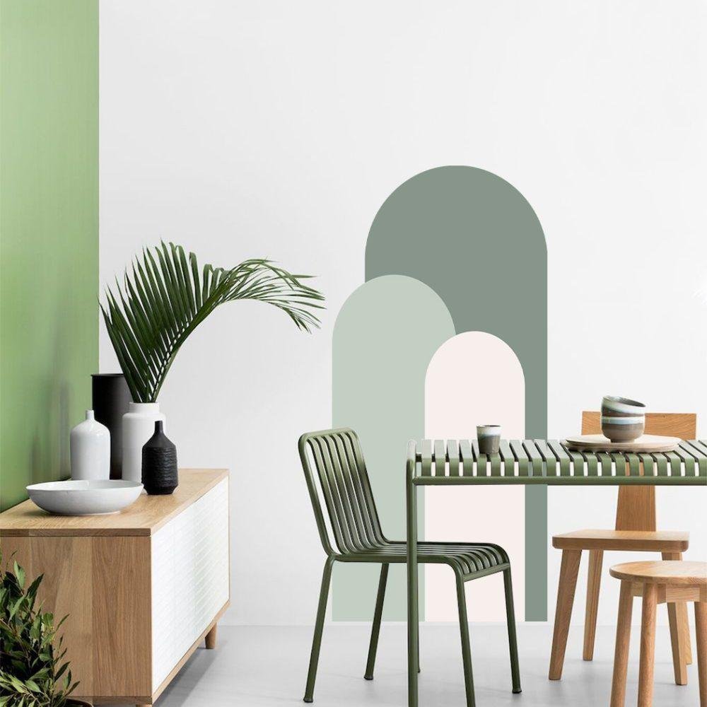 Modern Väggdekal i Enkel Stil med Bågmotiv för Vardagsrummet Jga003, Flora Grossist, väggdekoration