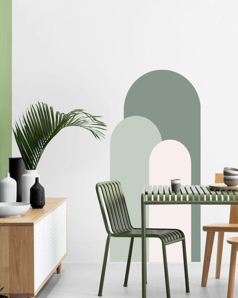 Modern Väggdekal i Enkel Stil med Bågmotiv för Vardagsrummet Jga003, Flora Grossist, väggdekoration