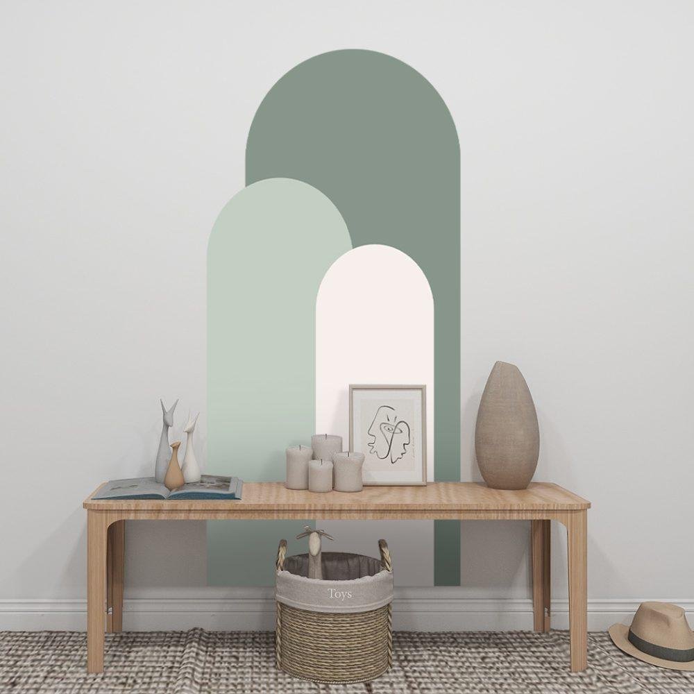 Modern Väggdekal i Enkel Stil med Bågmotiv för Vardagsrummet Jga003, Flora Grossist, väggdekoration