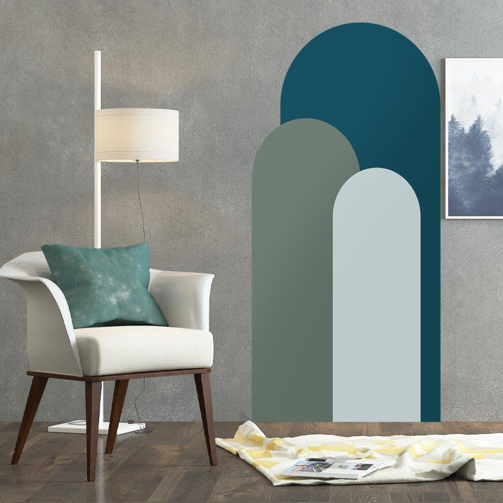 Modern Väggdekal i Enkel Stil med Bågmotiv för Vardagsrummet Jga004, Flora Grossist, väggdekoration