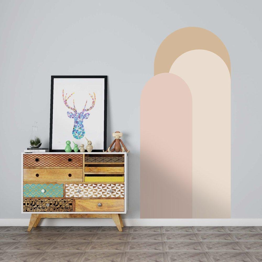 Modern Väggdekal i Enkel Stil med Bågmotiv för Vardagsrummet Jga005, Flora Grossist, väggdekoration