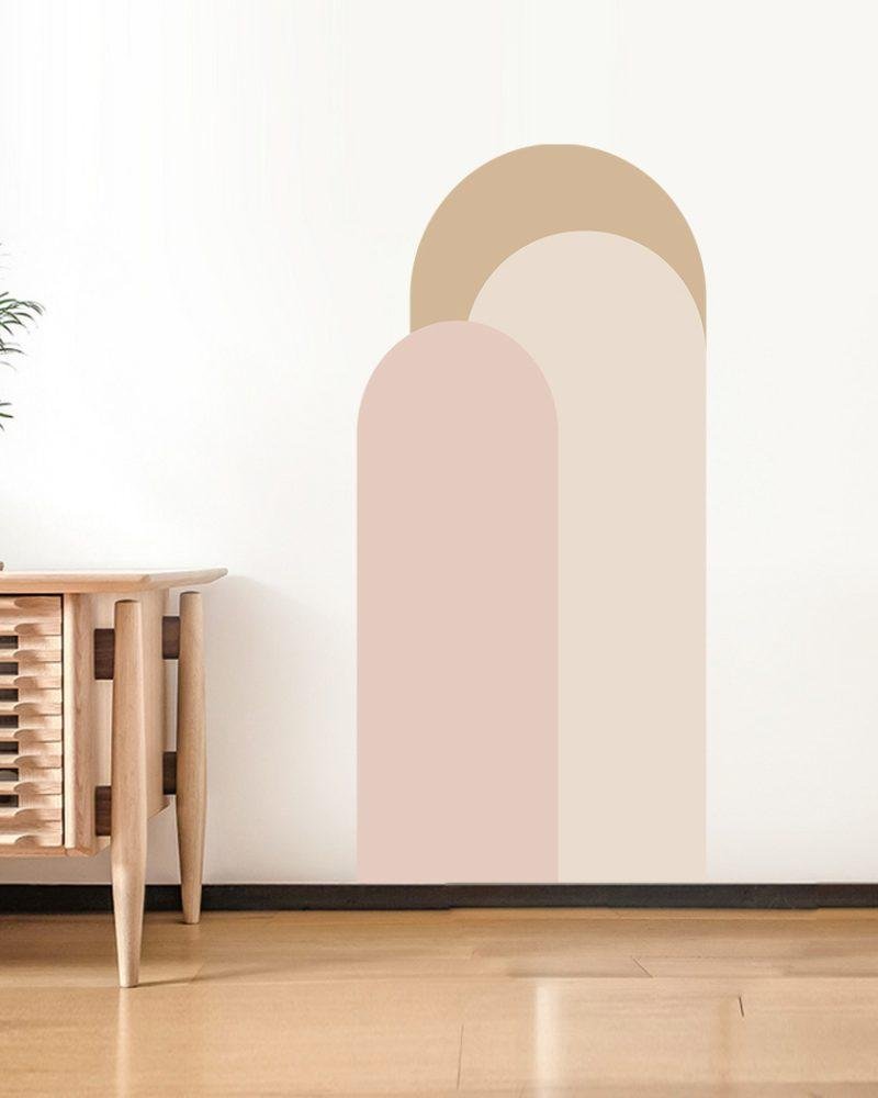 Modern Väggdekal i Enkel Stil med Bågmotiv för Vardagsrummet Jga005, Flora Grossist, väggdekoration