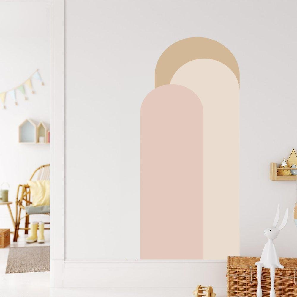 Modern Väggdekal i Enkel Stil med Bågmotiv för Vardagsrummet Jga005, Flora Grossist, väggdekoration