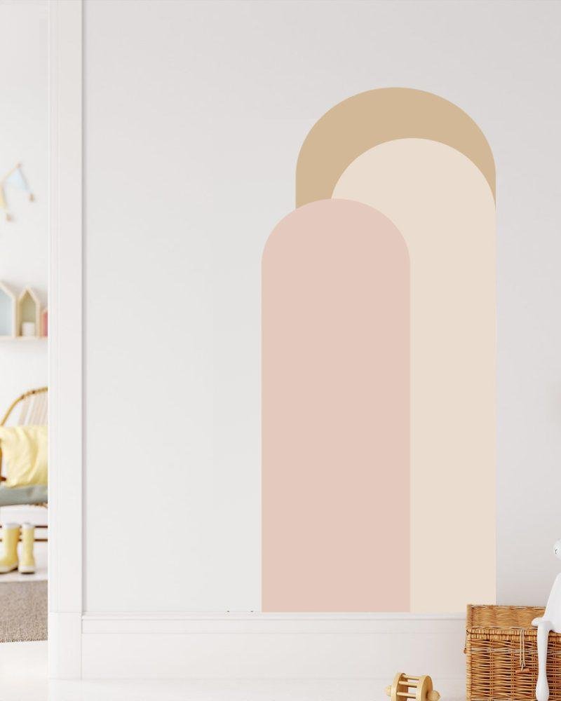 Modern Väggdekal i Enkel Stil med Bågmotiv för Vardagsrummet Jga005, Flora Grossist, väggdekoration