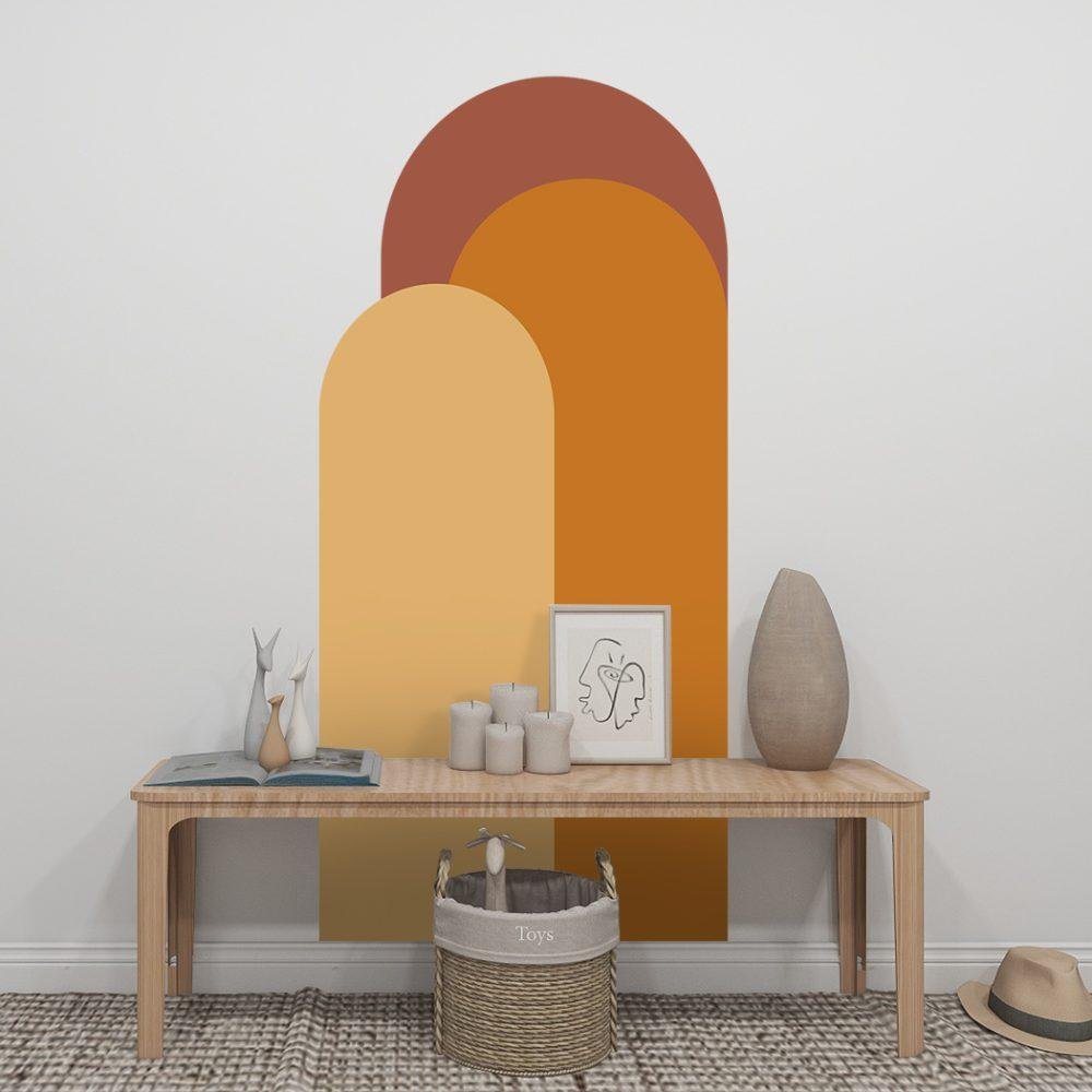 Modern Väggdekal i Enkel Stil med Bågmotiv för Vardagsrummet Jga006, Flora Grossist, väggdekoration