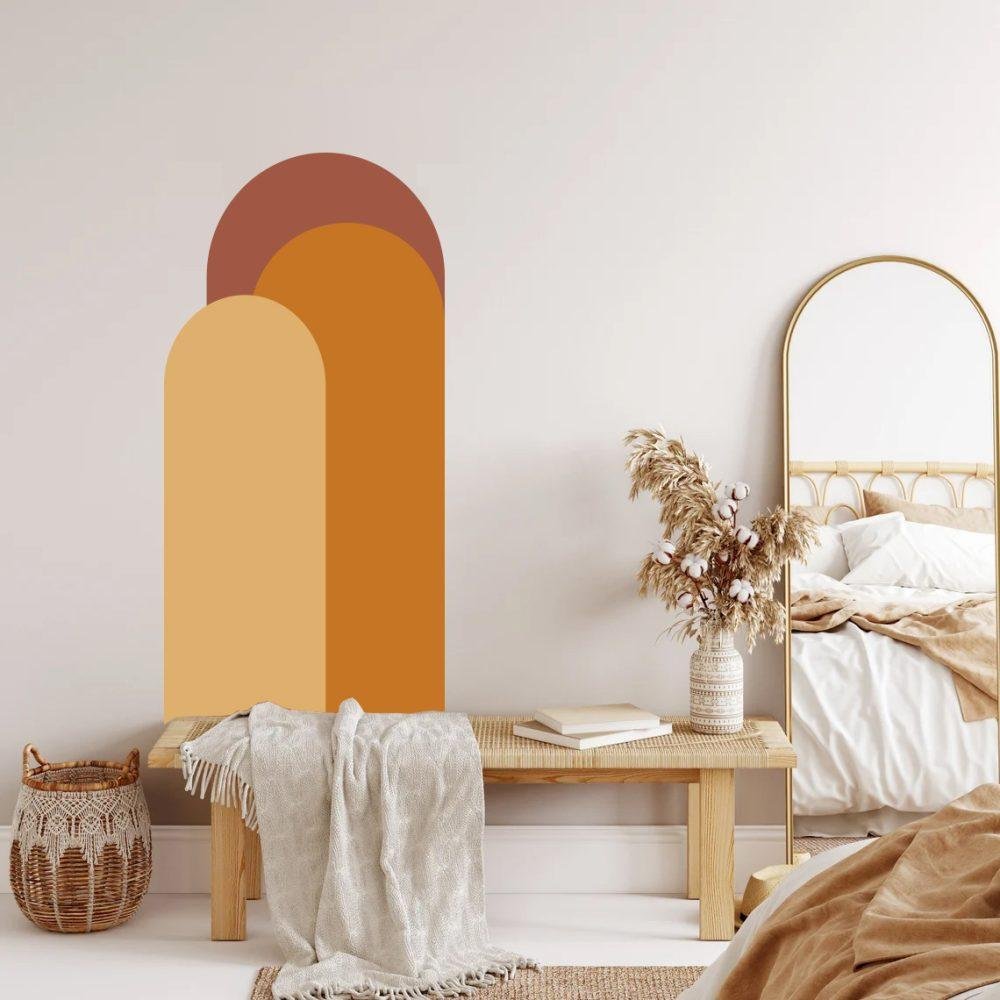 Modern Väggdekal i Enkel Stil med Bågmotiv för Vardagsrummet Jga006, Flora Grossist, väggdekoration