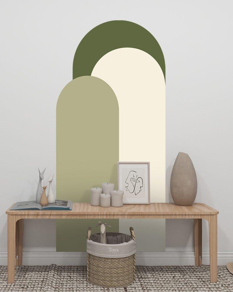 Modern Väggdekal i Enkel Stil med Bågmotiv för Vardagsrummet Jga007, Flora Grossist, väggdekoration