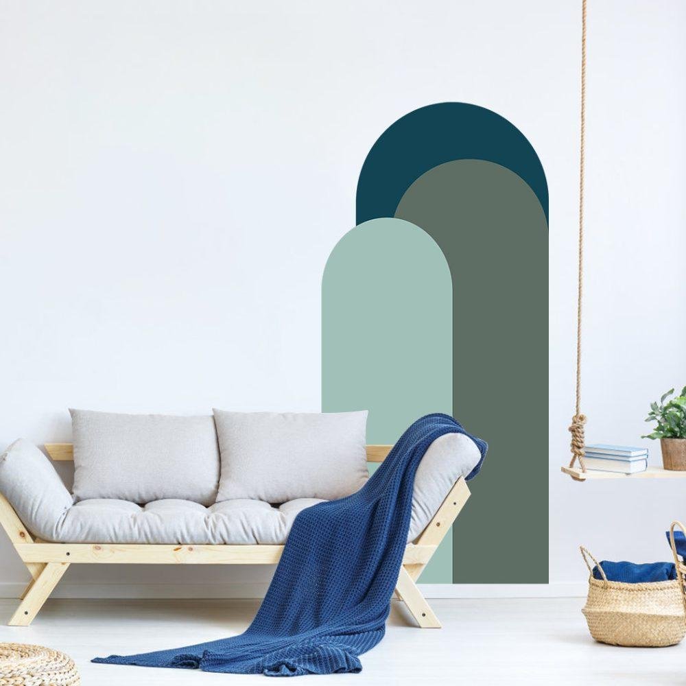 Modern Väggdekal i Enkel Stil med Bågmotiv för Vardagsrummet Jga008, Flora Grossist, väggdekoration