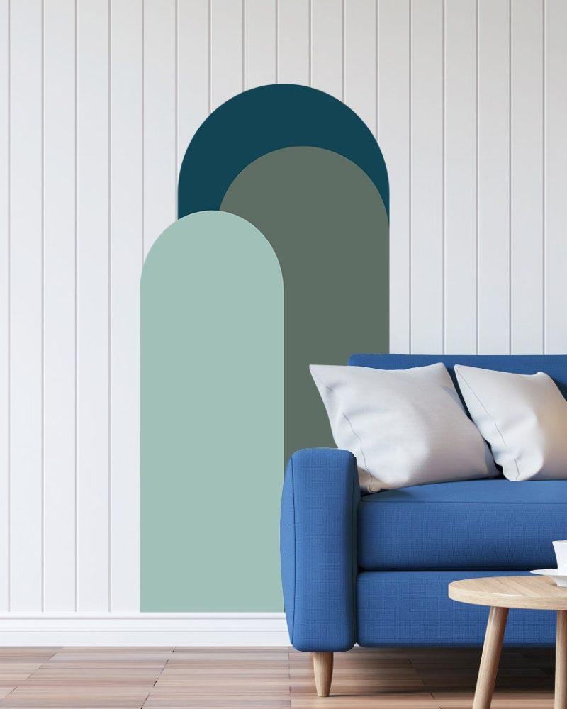 Modern Väggdekal i Enkel Stil med Bågmotiv för Vardagsrummet Jga008, Flora Grossist, väggdekoration