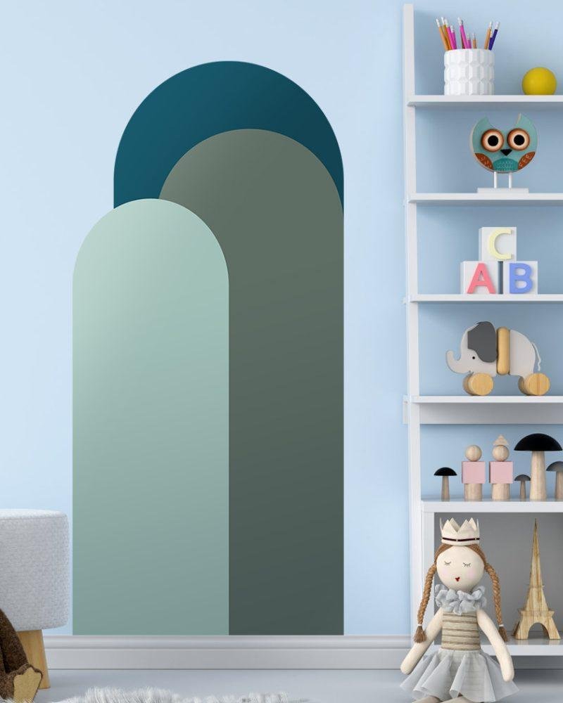 Modern Väggdekal i Enkel Stil med Bågmotiv för Vardagsrummet Jga008, Flora Grossist, väggdekoration