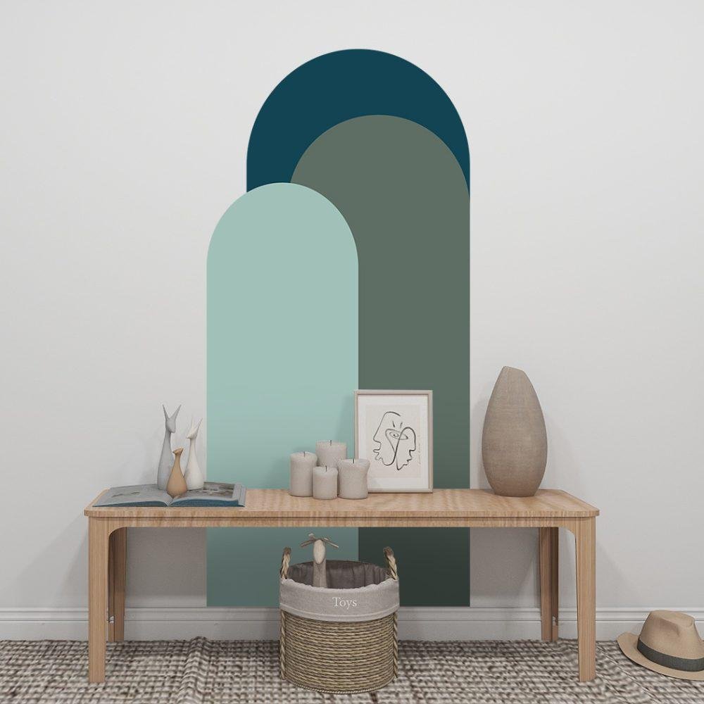 Modern Väggdekal i Enkel Stil med Bågmotiv för Vardagsrummet Jga008, Flora Grossist, väggdekoration