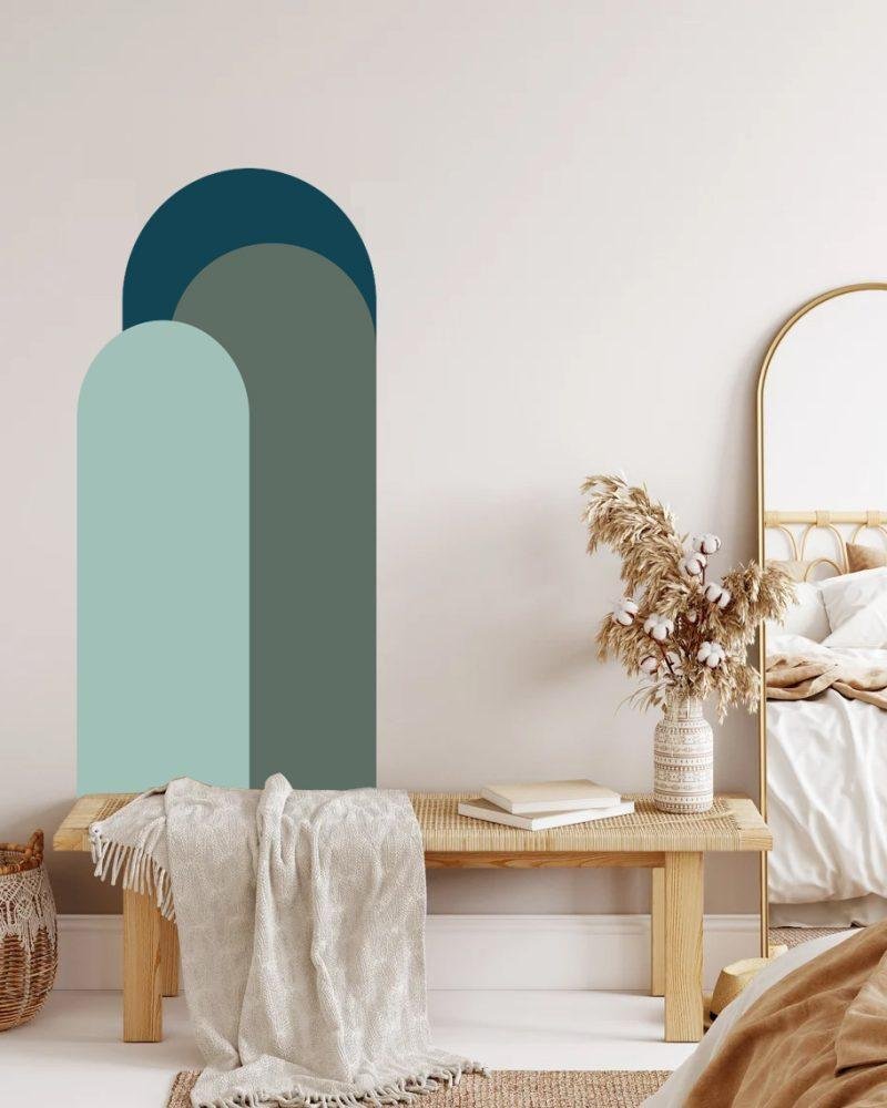 Modern Väggdekal i Enkel Stil med Bågmotiv för Vardagsrummet Jga008, Flora Grossist, väggdekoration