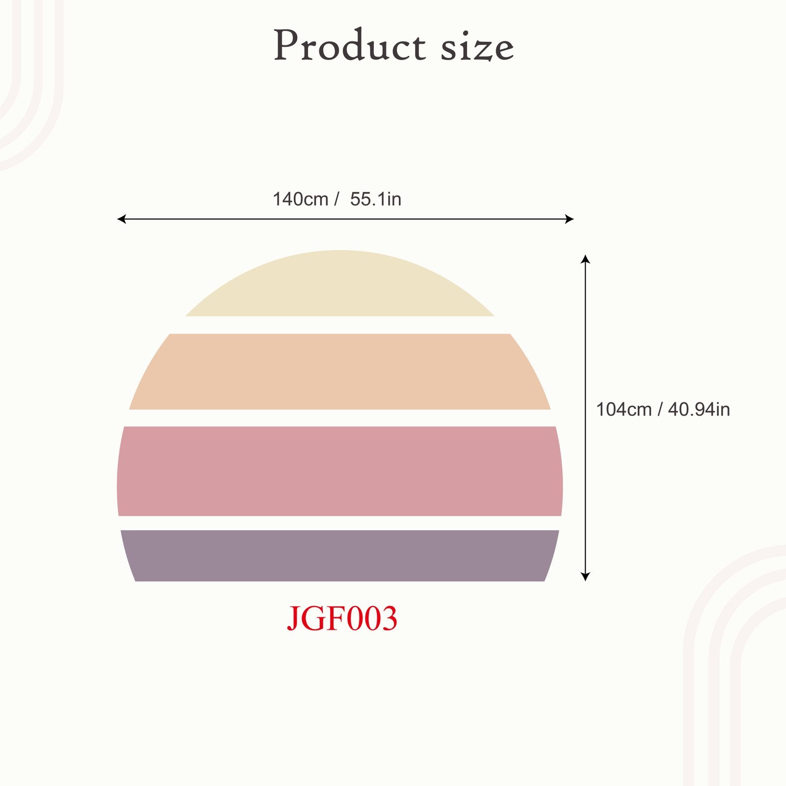 Retro Rising Sun – Whisper – Peel And Stick Wall Sticker, Flora Grossist, väggdekoration