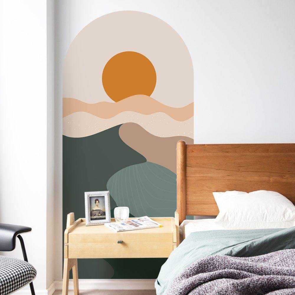 1 St Bohemian Interior Wall Art Renovering Vattentät Väggmålning, Flora Grossist, väggdekoration