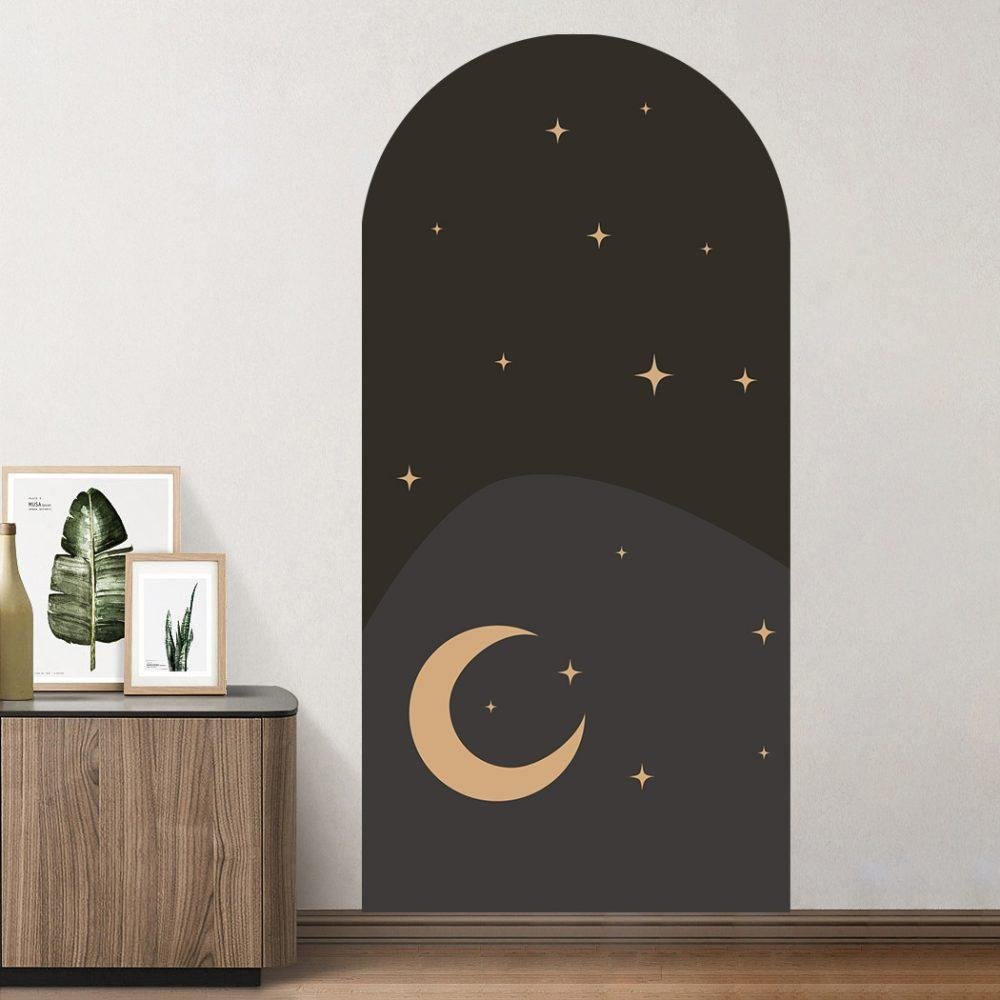 1 St Mån & Stjärnmönster Väggdekal, Flora Grossist, väggdekoration