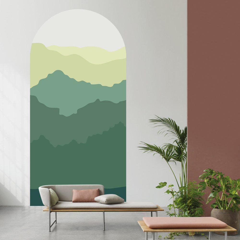 Fjällskogsbåge Dekal Sovrum Väggdekal, Flora Grossist, väggdekoration