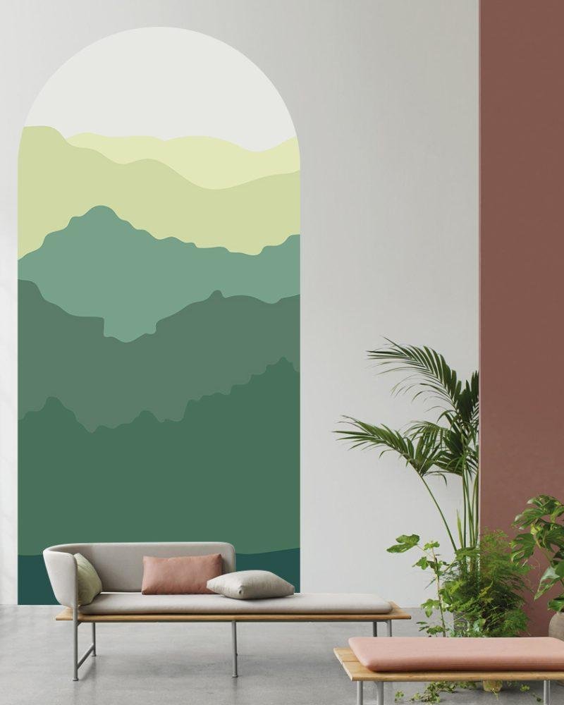 Fjällskogsbåge Dekal Sovrum Väggdekal, Flora Grossist, väggdekoration