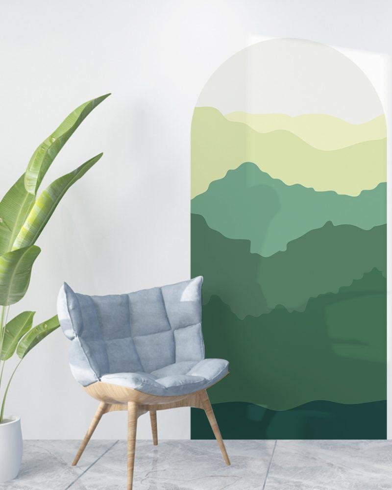 Fjällskogsbåge Dekal Sovrum Väggdekal, Flora Grossist, väggdekoration