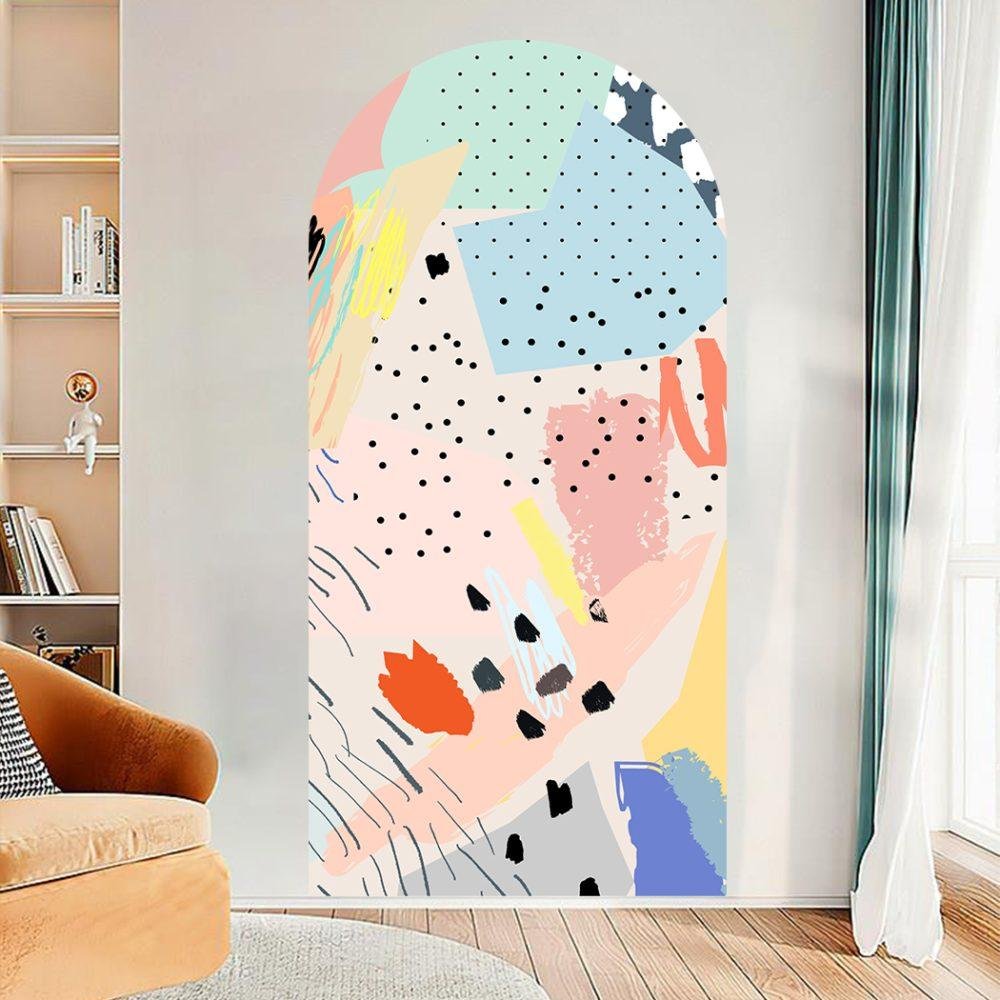 Färgglad Abstrakt Formkonst Väggdekor, Flora Grossist, väggdekoration