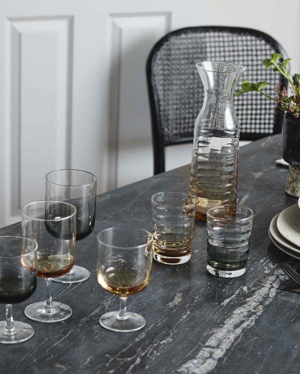 Jog Drinking Glass, Clear Amber, Nordal, köksredskap