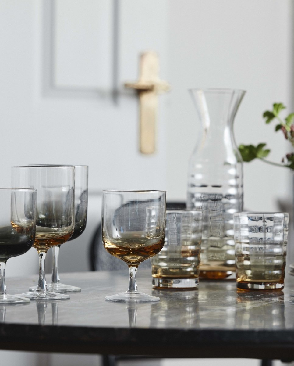 Jog Drinking Glass, Clear Amber, Nordal, köksredskap