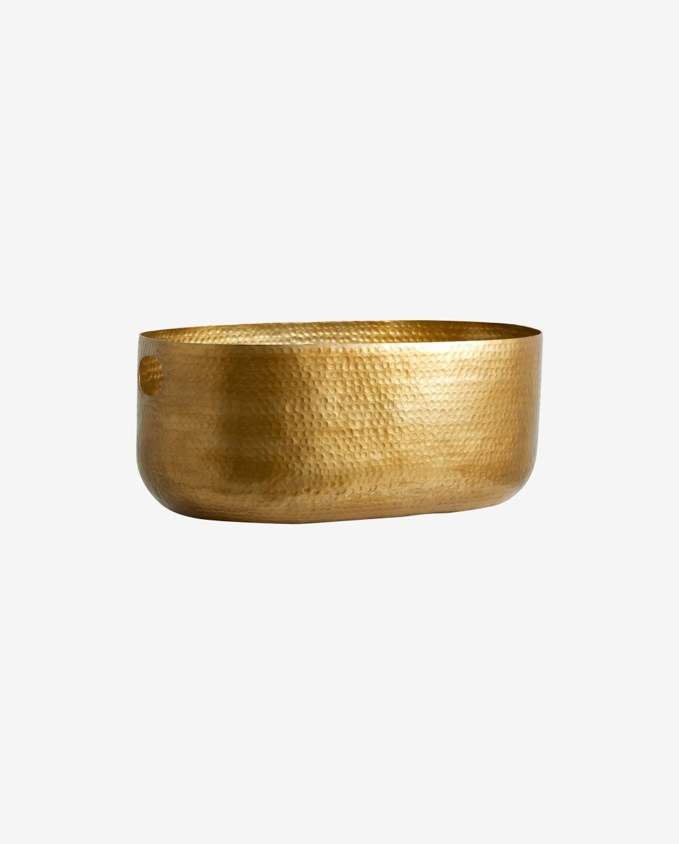 Laika Oval Tray, M - Golden Finish, Nordal, förvaring