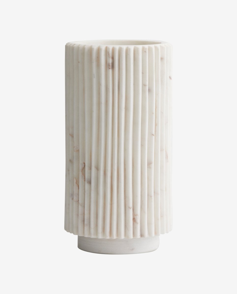 Loon Vase, White Marble, Nordal, vaser & skålar